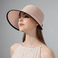Anna-Kaci Roll Up Wide Brim Visor Sun Hat with Ponytail Hole and UV Protection Lightweight Packable Foldable Summer Cap