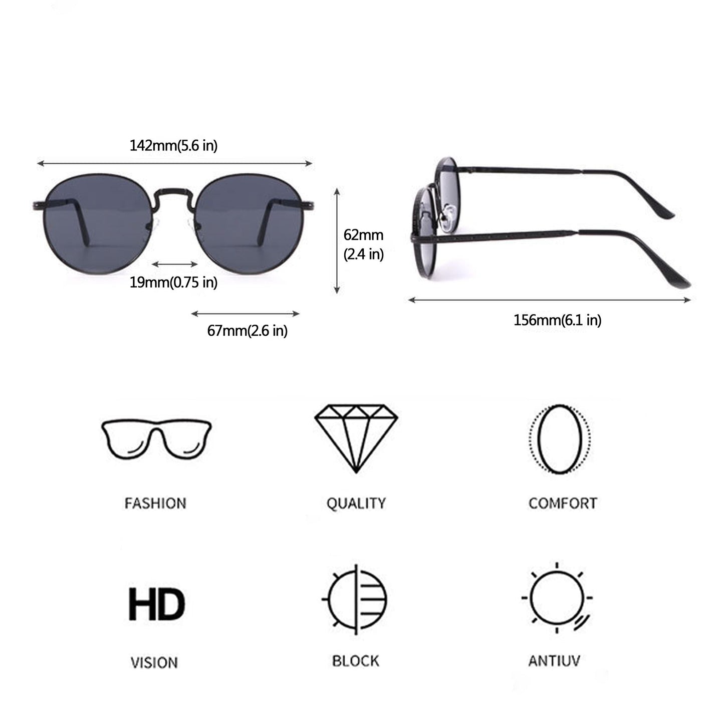 Anna-Kaci Women's Retro Aviator Sunglasses