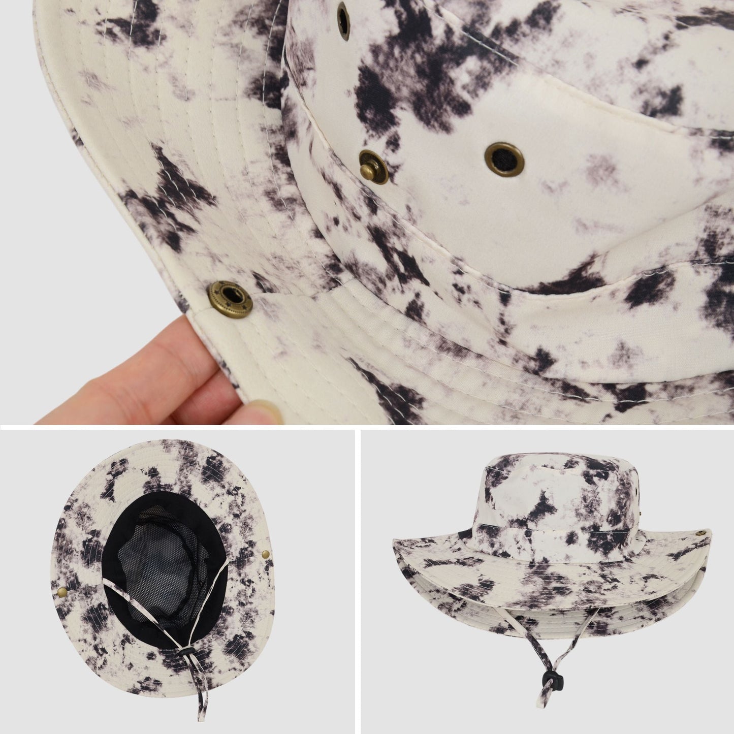 Anna-Kaci Wide Brim Outdoor Sun Hat with Adjustable Chin Strap for Hiking Camping Travel Beach