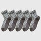 Anna-Kaci Women's 5pk Sheer Ankle Socks with Polka Dot Design