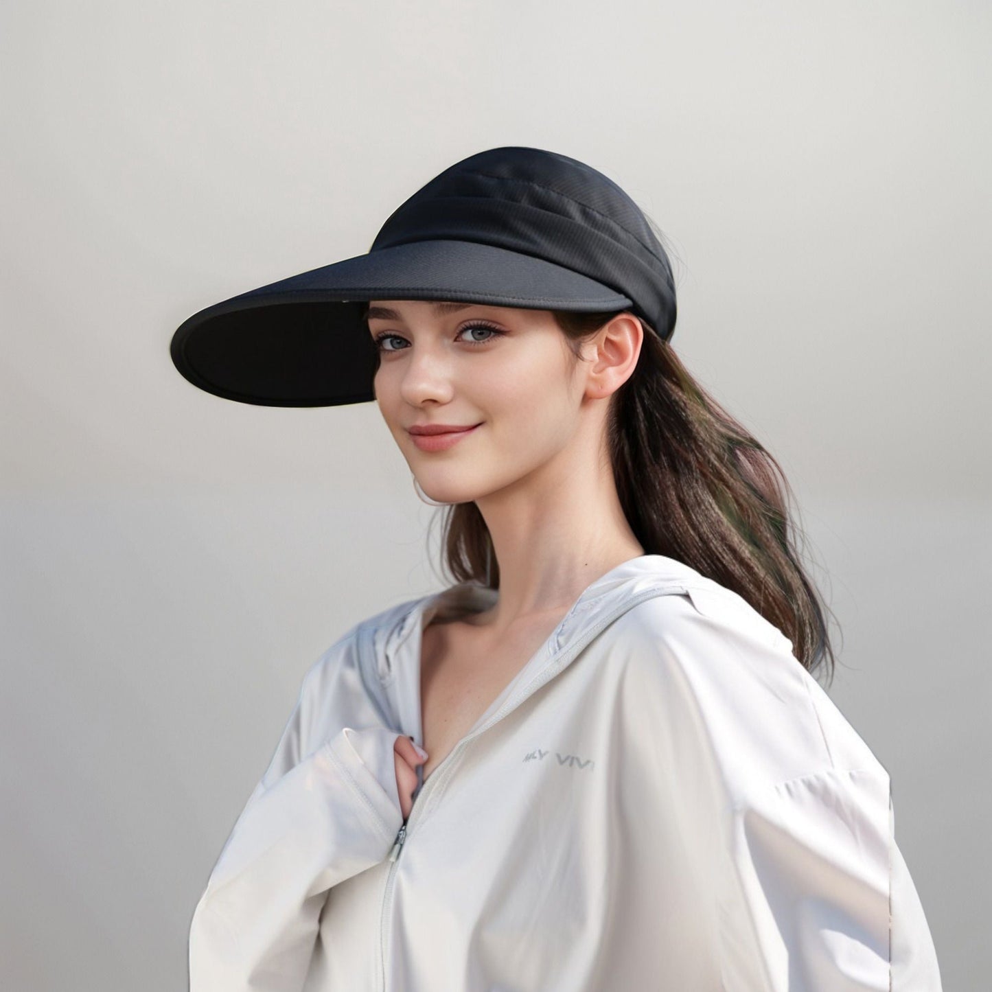 Anna-Kaci Women's Sporty Wide Brim Sun Visor Hat with Adjustable Back Strap Lightweight UV Protection Cap for Outdoor Activities