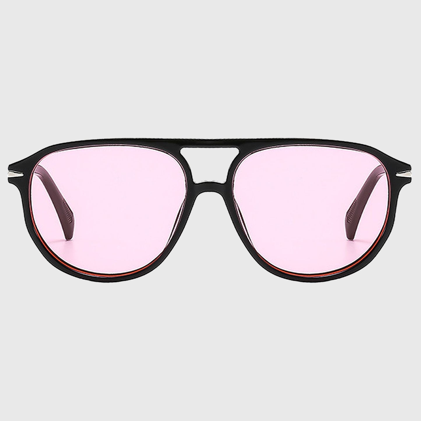 Anna-Kaci Women's Retro-Inspired Double-Bridge Square Sunglasses