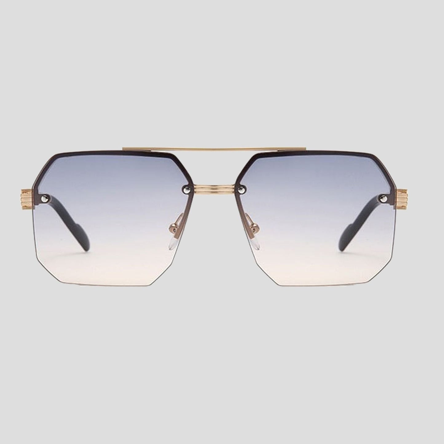 Anna-Kaci Women's Chic Trimmed Octagon Polarized Sunglasses UV400 Protection