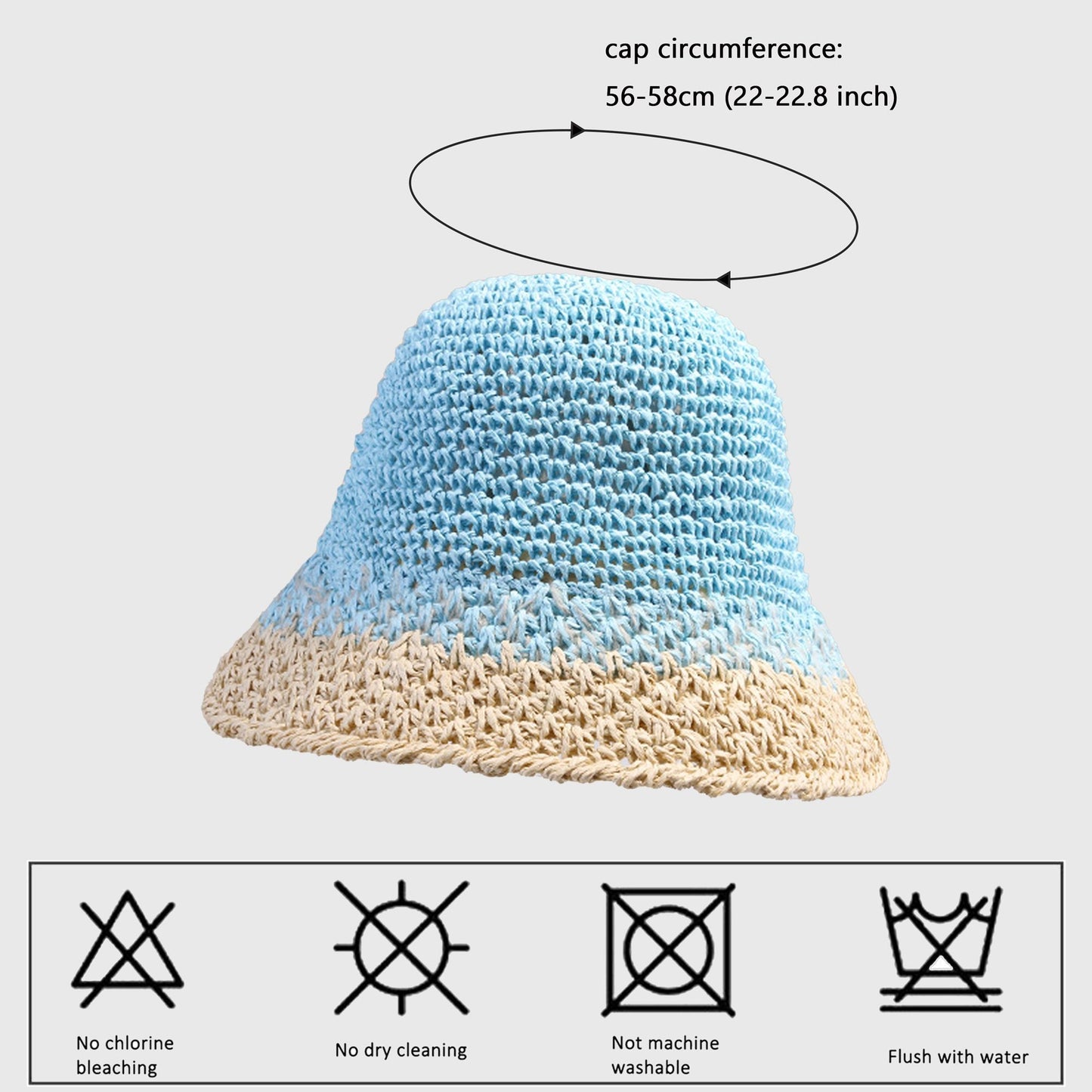 Anna-Kaci Women's Stylish Ombre Design Crochet Bucket Hat
