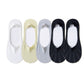 Anna-Kaci 5 Pairs Women Low Cut No Show Socks Breathable Stretch Knit Liner Design Anti-Slip Heel Grip for Flats and Loafers