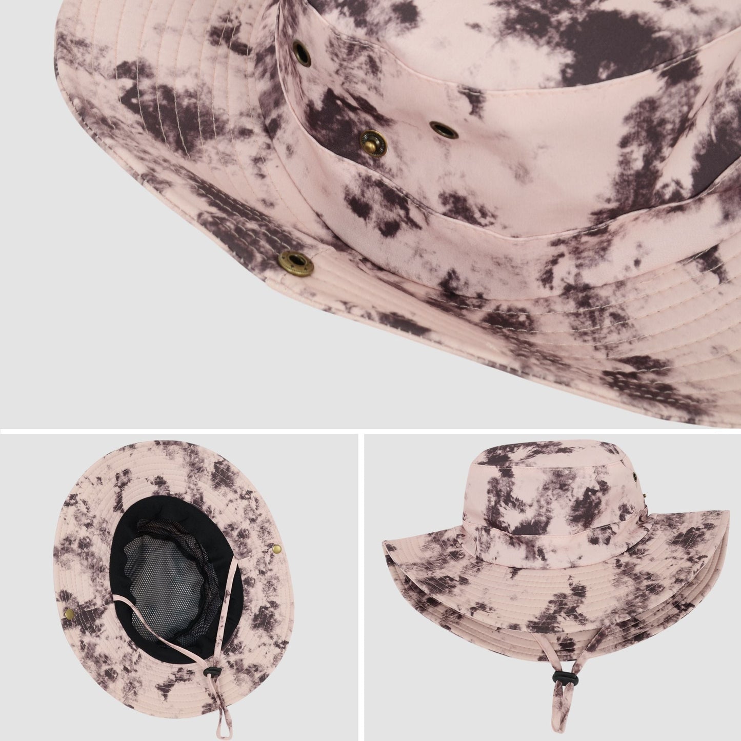 Anna-Kaci Wide Brim Outdoor Sun Hat with Adjustable Chin Strap for Hiking Camping Travel Beach