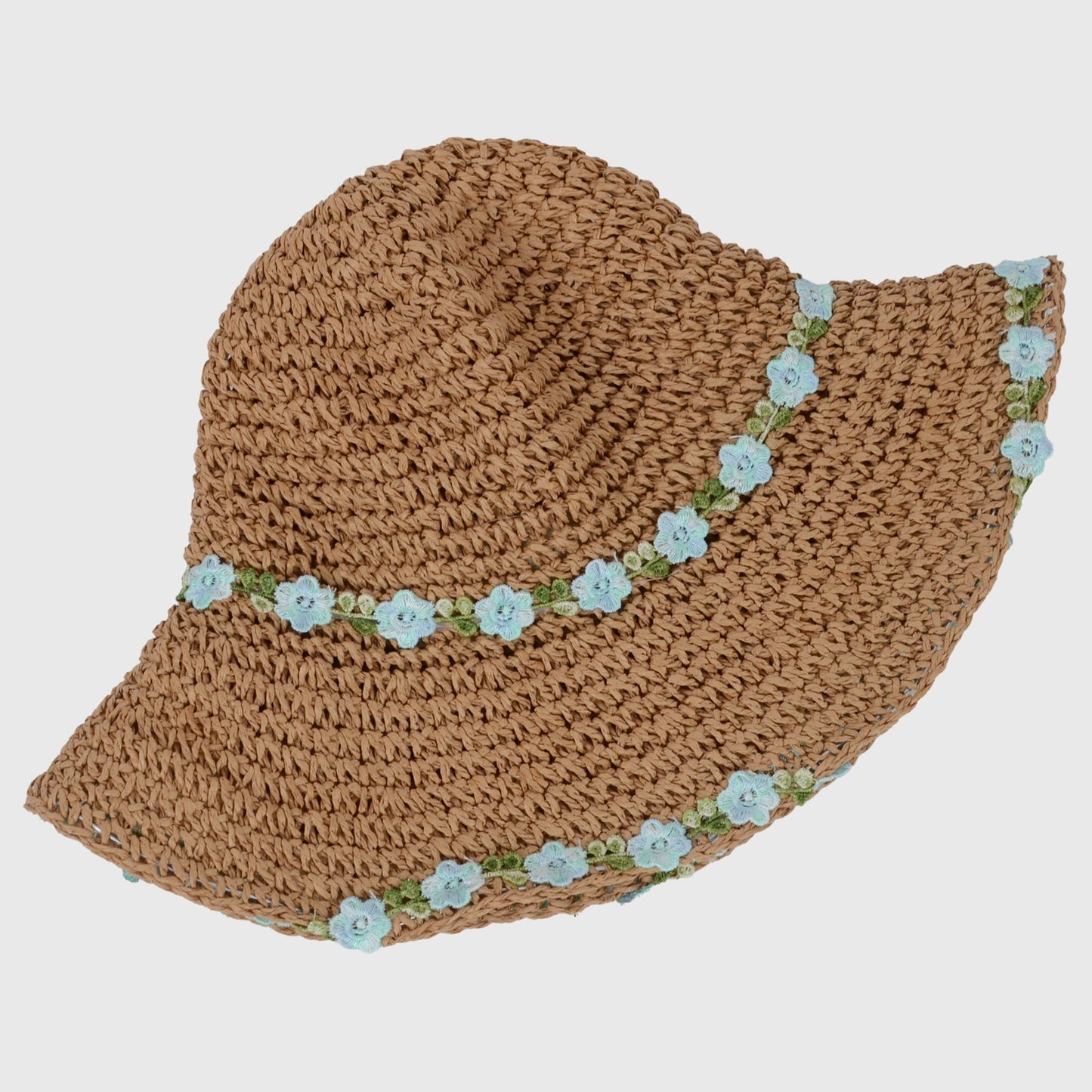Anna-Kaci Women's Flower Embellishments Sun Hats Charming Crocheted Straw