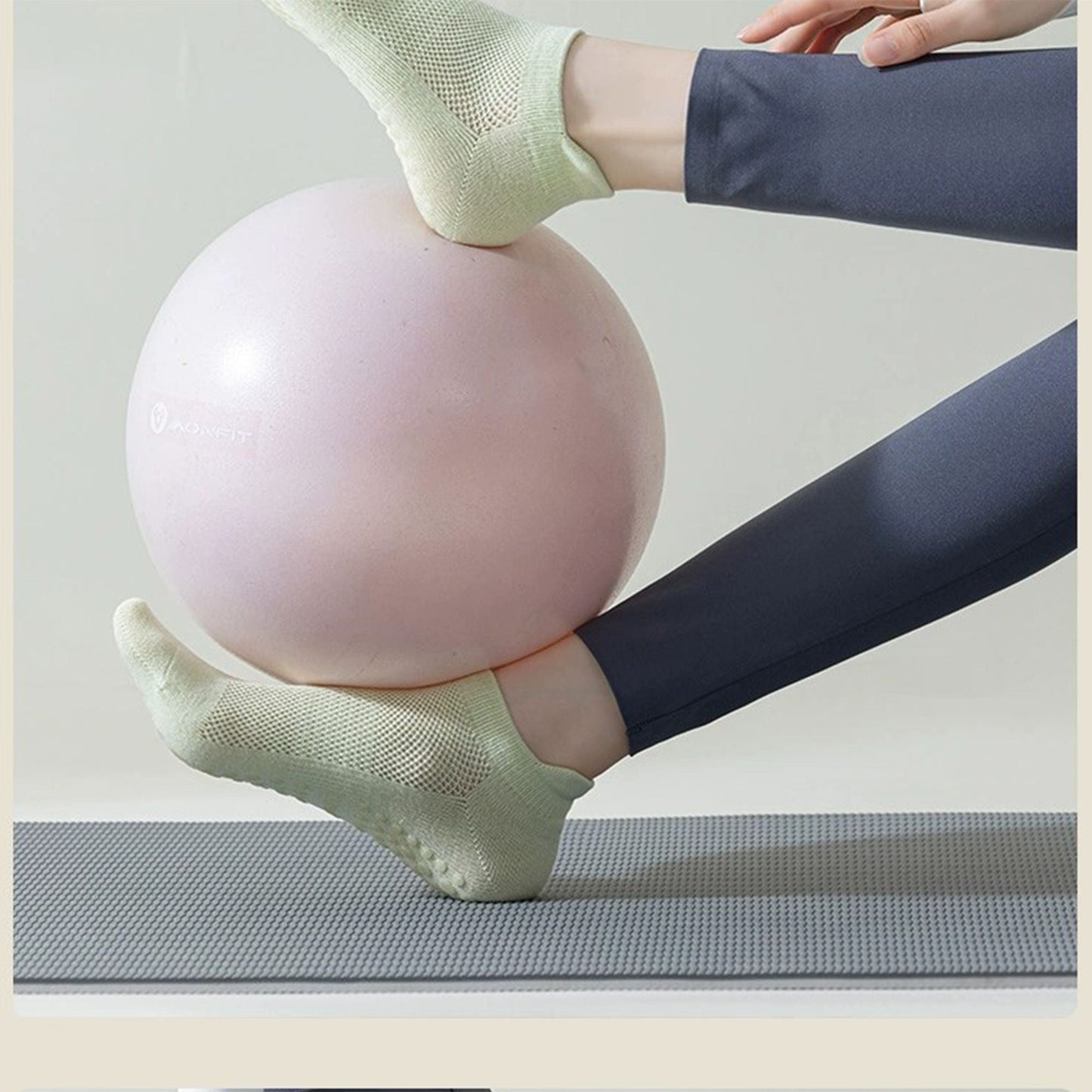 Anna-Kaci 4-Pack Women's Mesh Top Non-Slip Yoga Socks with Full Sole Grips and Breathable Lightweight Fabric