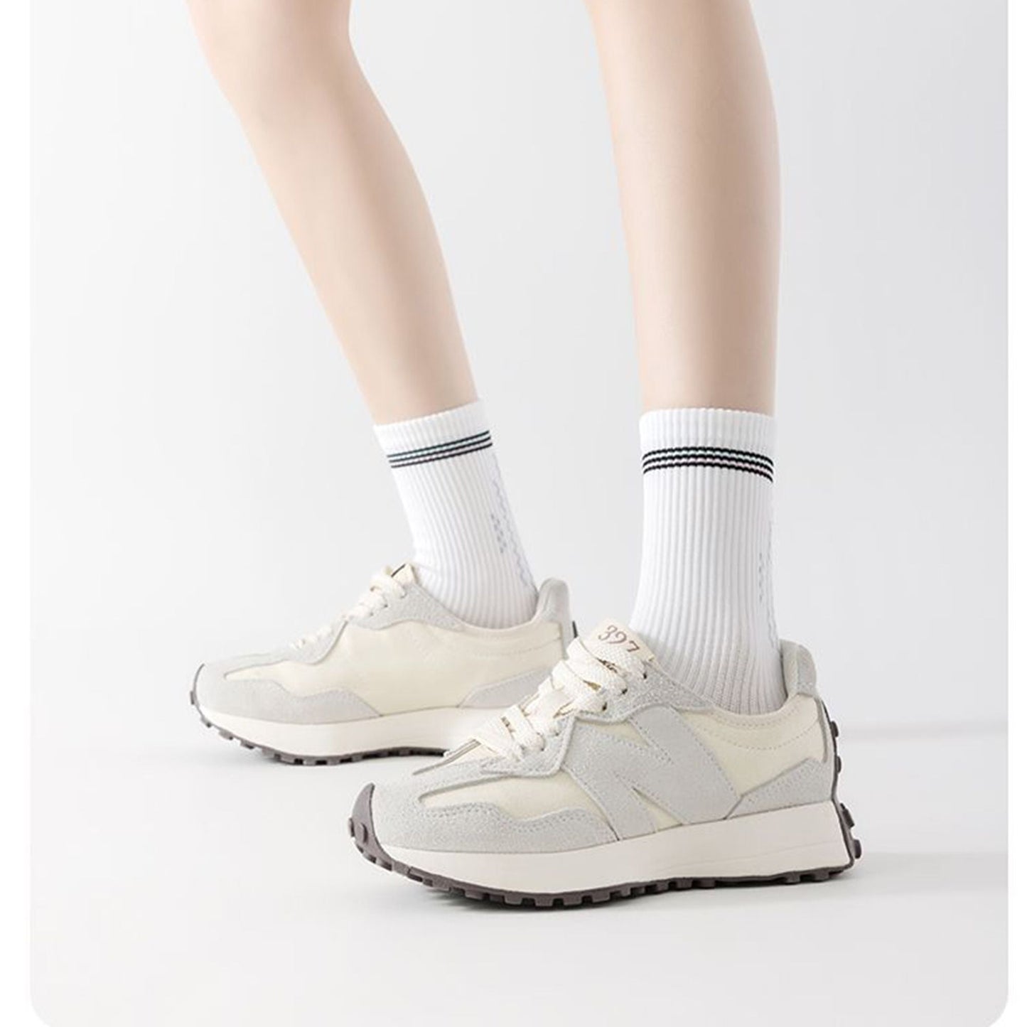 Anna-Kaci 5 Pairs Women's Mid-Crew Sport Socks Cushioned Arch Support Breathable Athletic Fit with Elastic Cuff