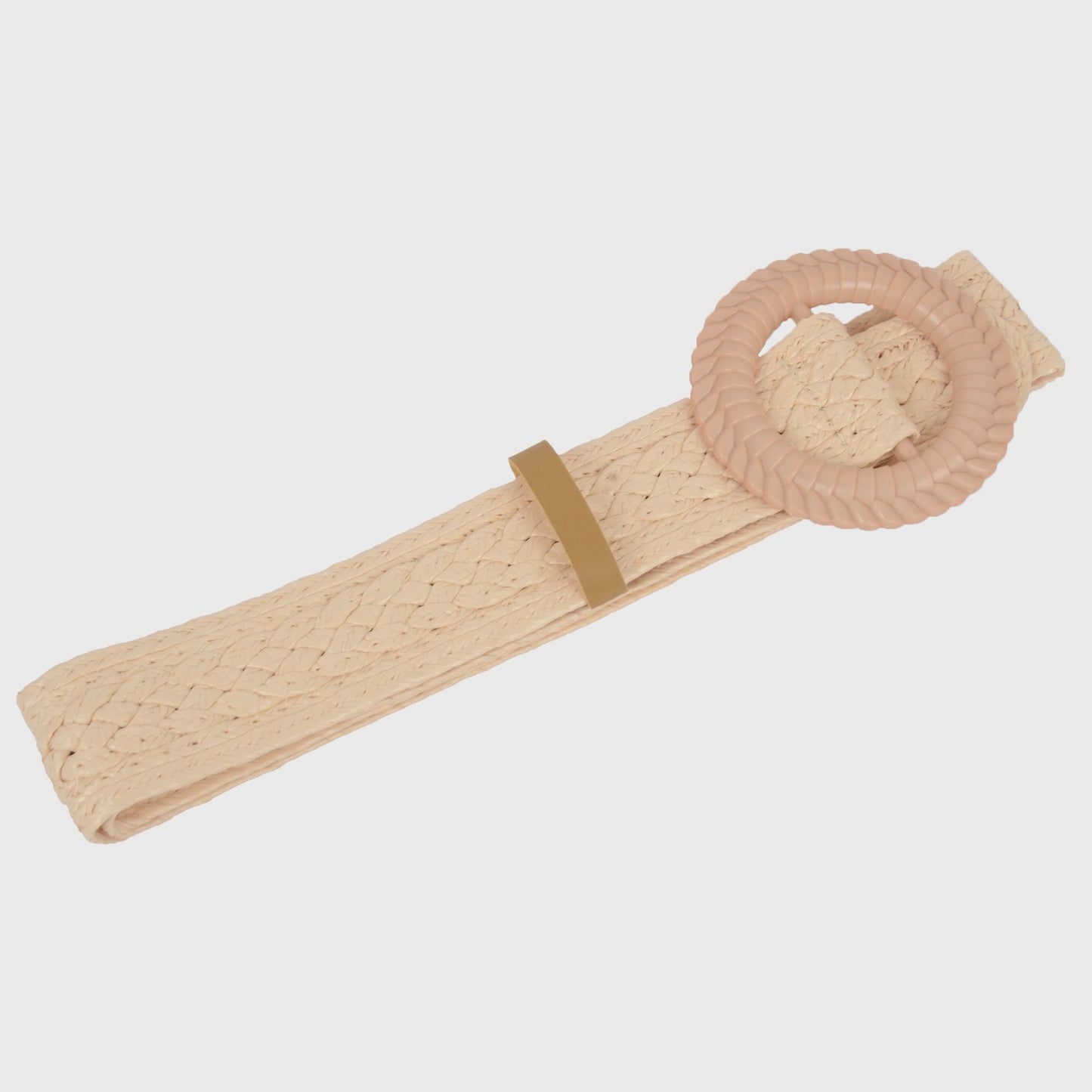 Anna-Kaci Bohemian - Style Woven Belt with Round Plastic Buckle