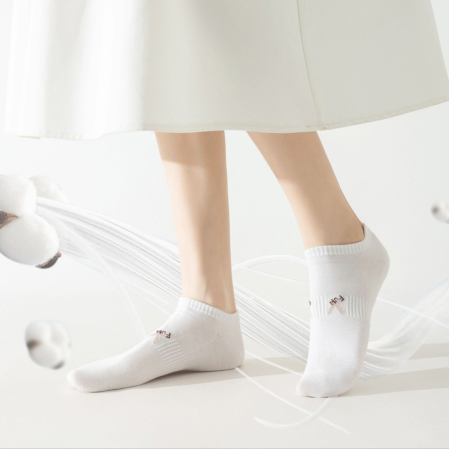 Anna-Kaci Women's No-Show Socks with FUN Letters 6Pk