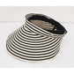Anna-Kaci Striped Wide Brim Sun Visor Hat Lightweight Foldable Design for Outdoor Travel Beach Hiking Sports Vacations