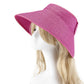 Anna-Kaci Women's Wide Brim Visor Hat with Bow Detail Adjustable Velcro Closure for Beach or Outdoor Protection