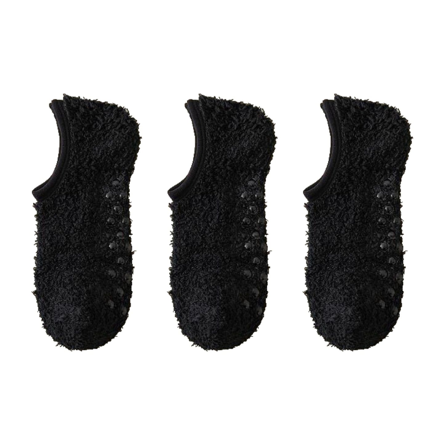 Anna-Kaci Men's 3-Pack Fuzzy Grip Socks Low Cut Non-Slip Indoor Slipper Lounge Fit