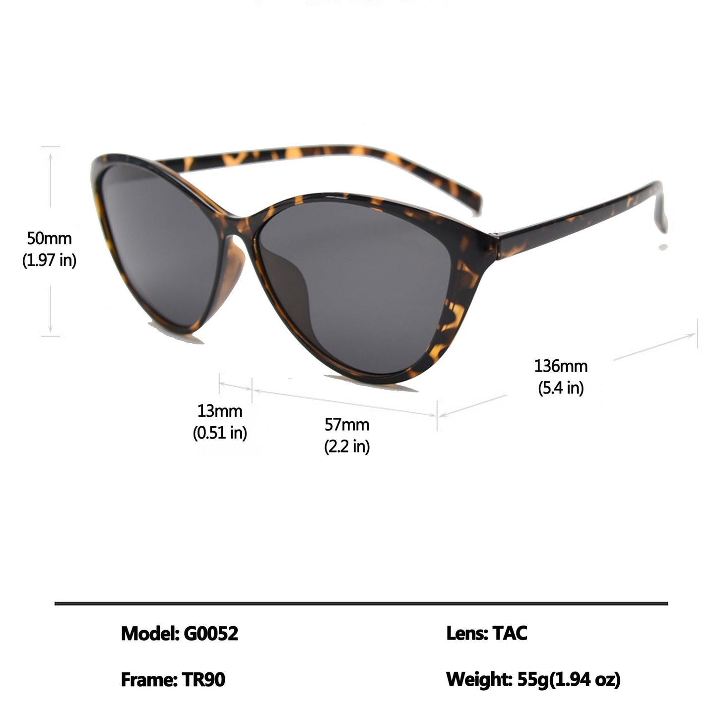 Anna-Kaci Women's Trendy Cat-Eye Sunglasses