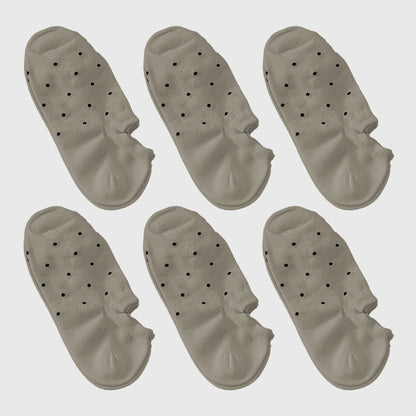 Anna-Kaci Women's 6pk Polka Dot No-Show Socks, Cute Casual Ankle Socks