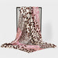 Anna-Kaci Women's Square Satin Scarf with Mixed Animal Print Pattern and Lightweight Silky Texture