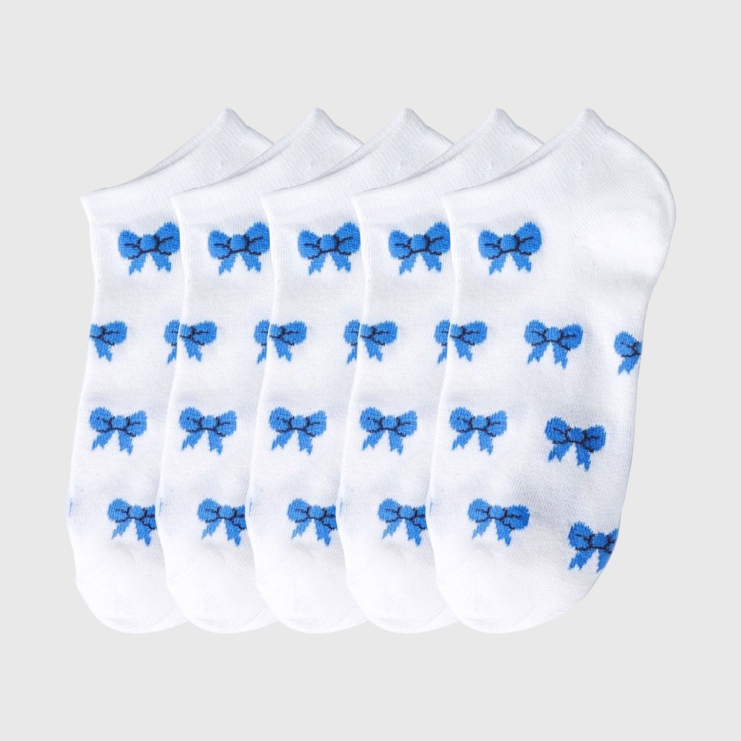 Anna-Kaci Women's No - Show Socks with Bow Pattern for Casual 5Pk