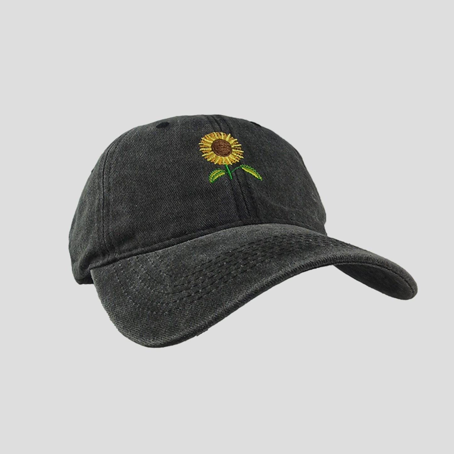 Anna-Kaci Women's Baseball Cap with Sunflower Embroidery