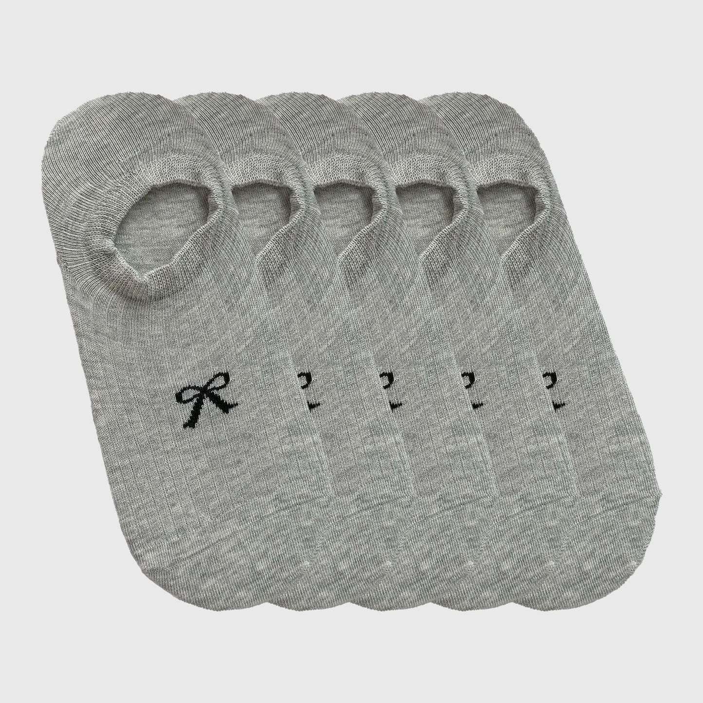 Anna-Kaci Women's No-Show Liner Socks with Bow Accent 5Pk