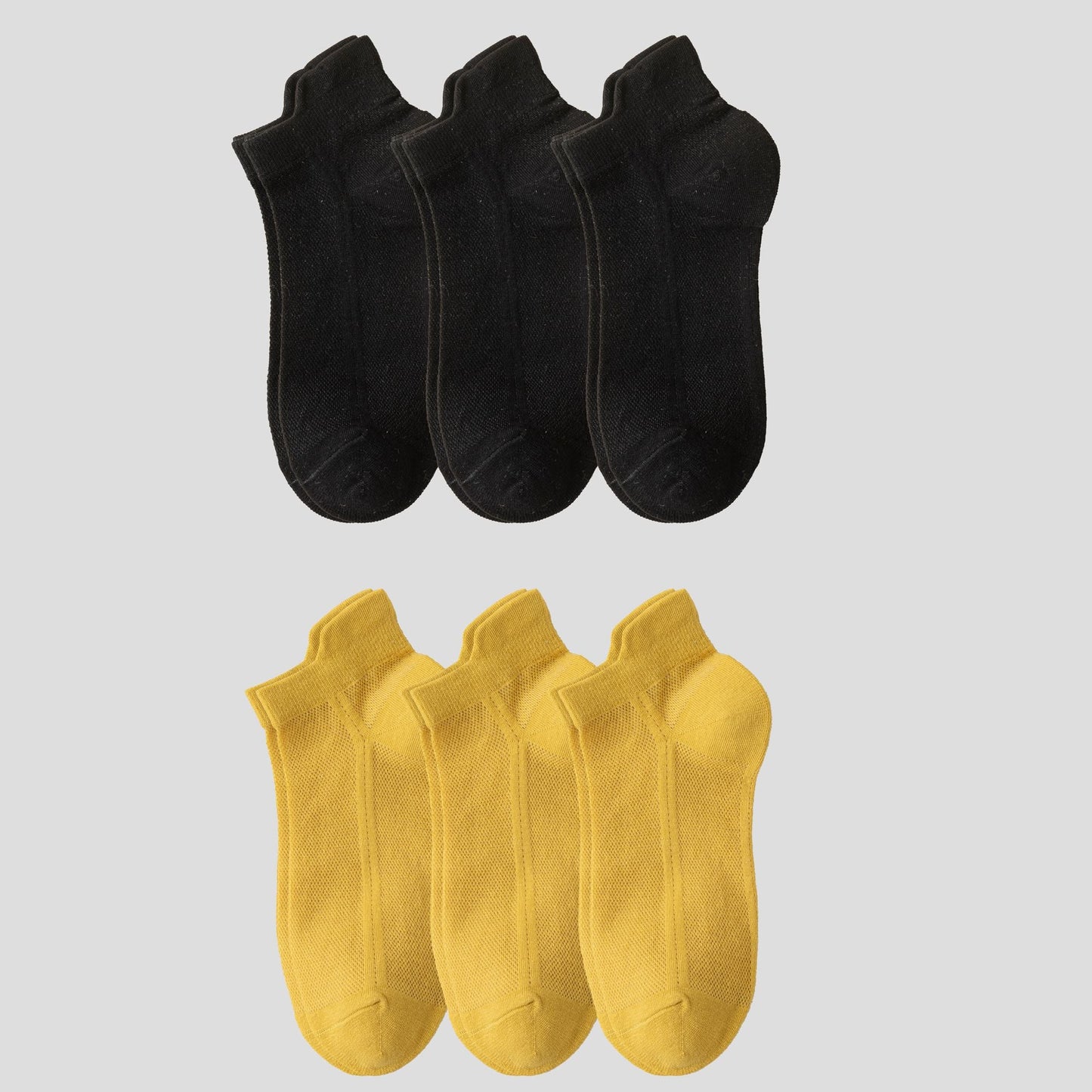 Anna-Kaci Women's No Show Socks Classic Thin Mesh Breathable 6pk