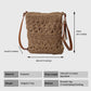 Anna-Kaci Women's Bohemian Crochet Shoulder Bag with Leather Straps