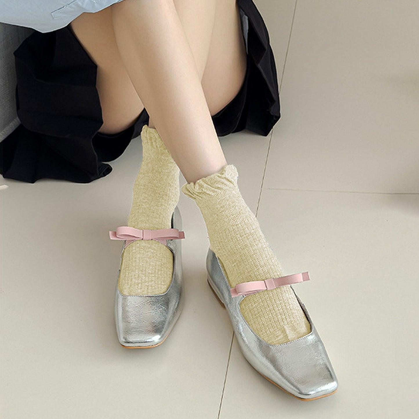 Anna-Kaci Adorable Women's Ruffle - Cuff Ankle Socks 6Pk