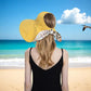 Anna-Kaci Wide Brim Sun Hat with Ponytail Hole Neck Tie Closure and Patterned Lining for UV Protection and Outdoor Style