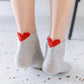 Anna-Kaci Women's Ankle Socks with Ribbed Heart-Shaped Heel Detail Soft Stretch Knit Comfort 3-Pack