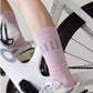 Anna-Kaci Women's Reflective Cycling Socks with Night Visibility Design Padded Zones and Breathable Compression Fit