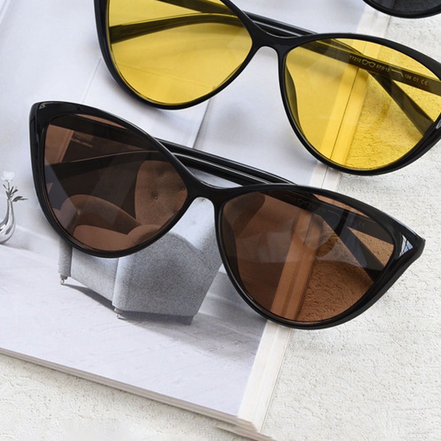 Anna-Kaci Women's Trendy Cat-Eye Sunglasses