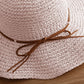 Anna-Kaci Wide - Brim Straw Sun Hat with Leather Tie