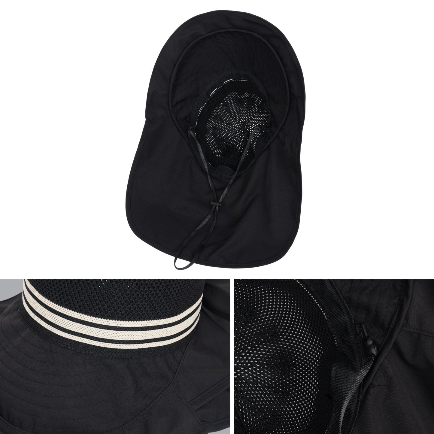 Anna-Kaci Wide Brim Mesh Sun Hat with Back Bow UV Protection Foldable Travel Hat for Women Outdoor Summer Style