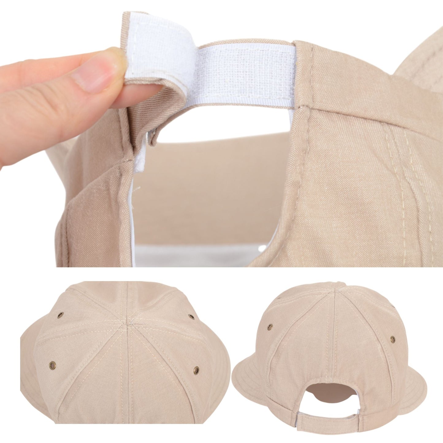 Anna-Kaci Womens Wide Brim Baseball Cap Bundle with UV Protection Ponytail Hole and Ventilated Eyelets Casual Outdoor Style