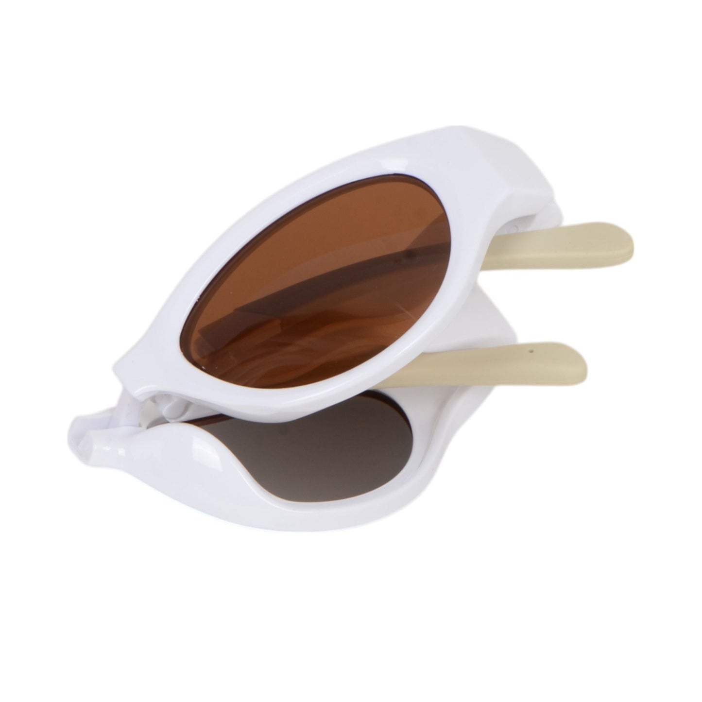 Anna-Kaci Women's Retro Y2K Futuristic Folding Sunglasses UV400 protection