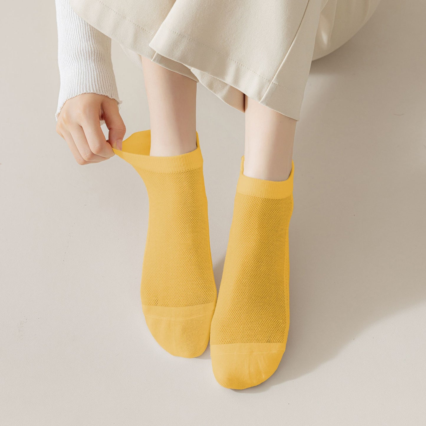 Anna-Kaci Women's No Show Socks Classic Thin Mesh Breathable 6pk