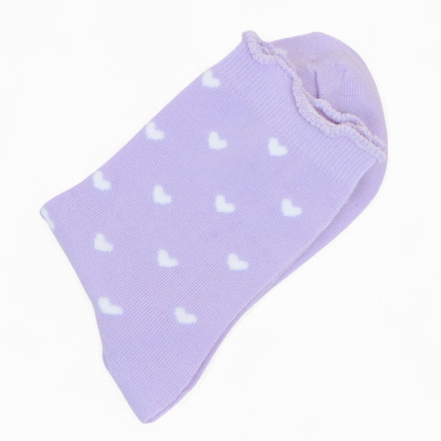 Anna-Kaci Women's Ankle Socks with Allover Heart Print and Soft Ribbed Cuff Trim