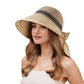 Anna-Kaci Wide Brim Mesh Sun Hat with Back Bow UV Protection Foldable Travel Hat for Women Outdoor Summer Style