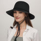 Anna-Kaci Wide Brim Straw Sun Hat with Chin Strap and Black Cord Detail for Outdoor Protection and Stylish Shade