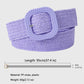 Anna-Kaci Elegant Straw Belt with Matching Woven Buckle