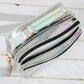 Anna-Kaci Trendy Clear Transparent Women's Shoulder Bag with Iridescent Trim