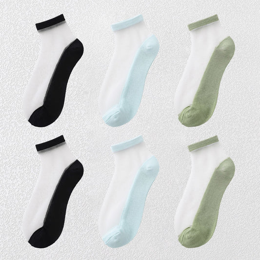 Anna-Kaci Chic Women's Summer Thin Ankle Socks Soft for Casual 6Pk