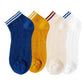 Anna-Kaci Women's 4-Pair Pack Lightweight Mesh Ankle Socks with Striped Cuffs Breathable Knit Texture