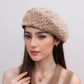 Anna-Kaci Women's Lightweight Crochet Beret Hat with Open Knit Pattern and Soft Stretch Fit