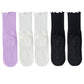 Anna-Kaci 5 Pairs Women's Anti-Slip Crew Yoga Socks Soft Cotton Grip Sole Seamless Toe Design for Pilates Indoor Workouts
