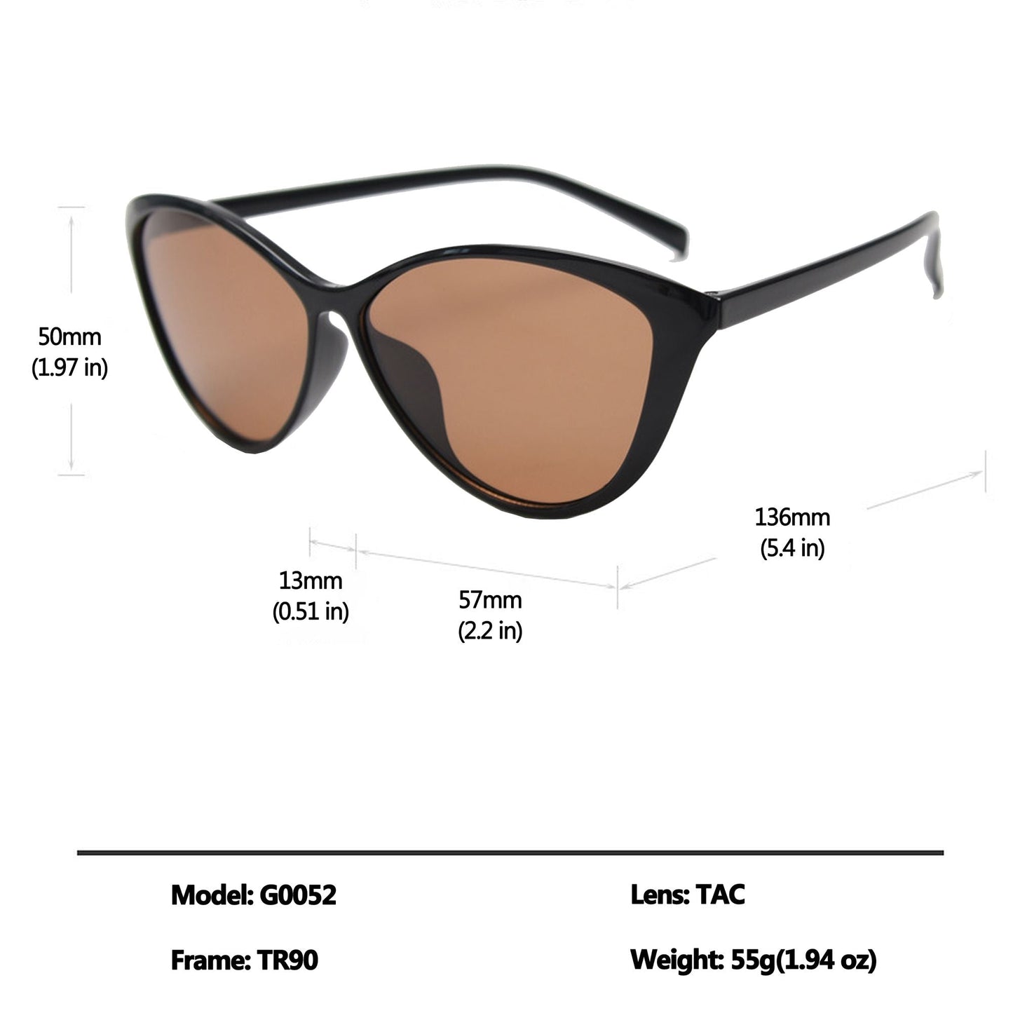 Anna-Kaci Women's Trendy Cat-Eye Sunglasses