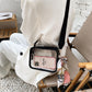 Anna-Kaci Women's Chic Transparent Crossbody & Messenger Bags with Decorative Scarf