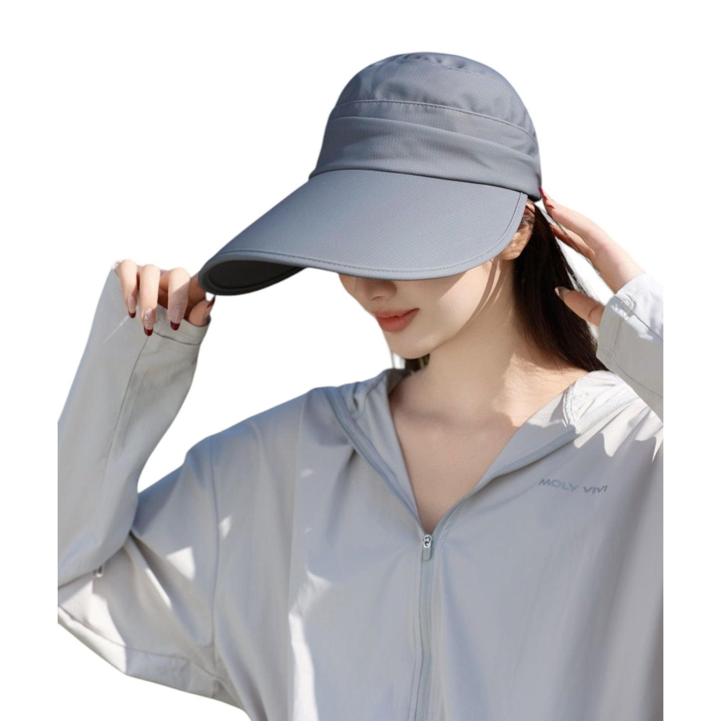 Anna-Kaci Women's Sporty Wide Brim Sun Visor Hat with Adjustable Back Strap Lightweight UV Protection Cap for Outdoor Activities