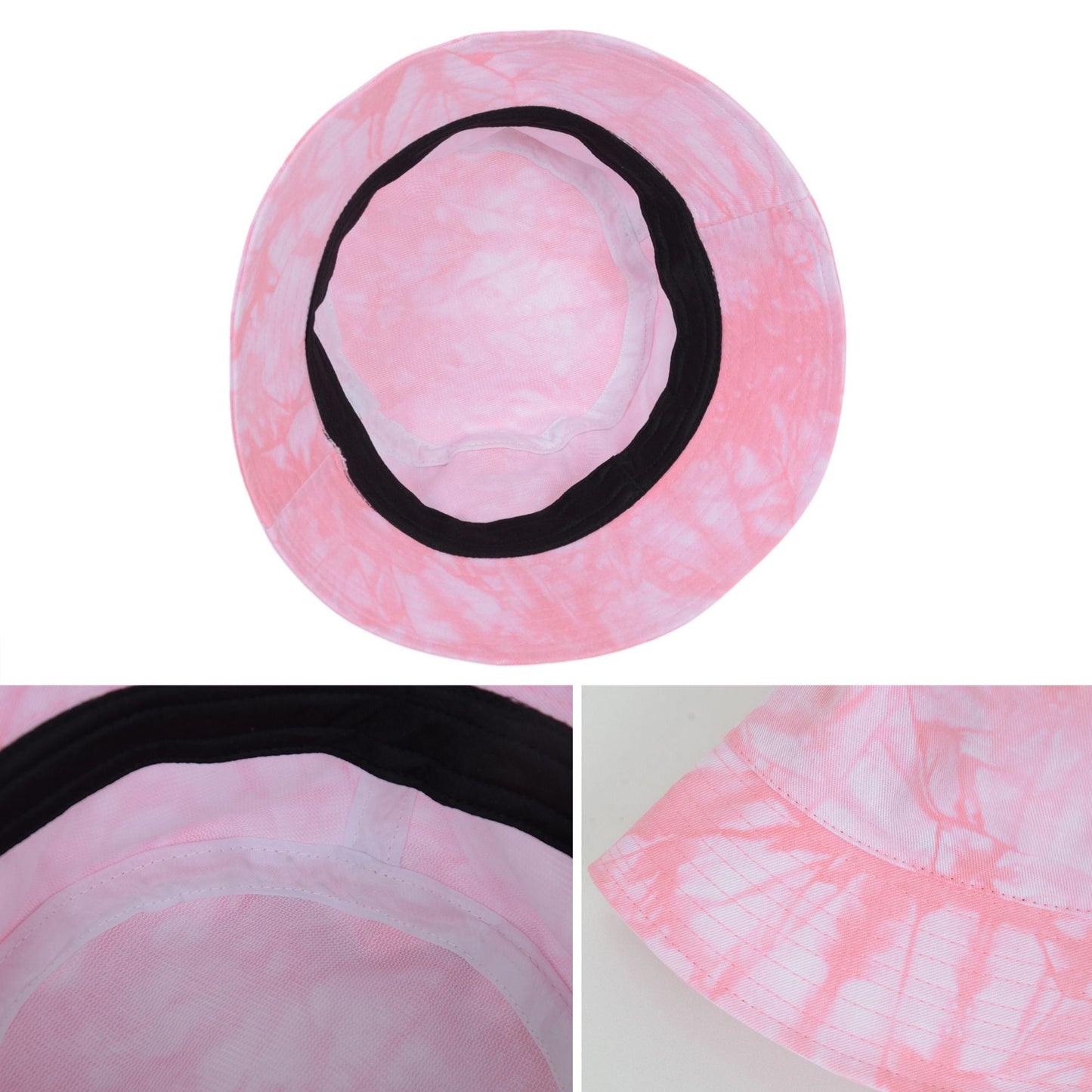 Anna-Kaci Summer Fisherman Hat Outdoor Travel Tie Dye Bucket Hat with Wide Brim Casual Sun Protection