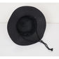 Anna-Kaci Wide Brim Straw Sun Hat with Chin Strap and Black Cord Detail for Outdoor Protection and Stylish Shade